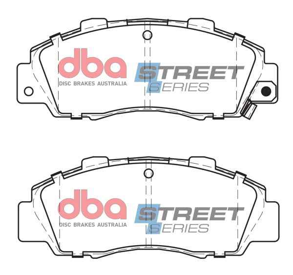 DBA Street Series Ceramic Front Brake Pad Set 148.7 x 57.8 x 16.7mm for Honda Accord / Honda Ascot & More