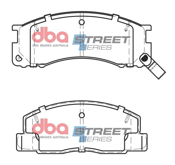 DBA Street Series Ceramic Front Brake Pad Set 136.7, 128.4 x 54.9, 51.8 x 15.1mm for Toyota Estima / Toyota Lite-Ace & More