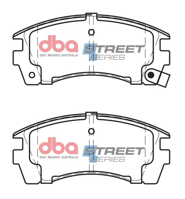 DBA Street Series Ceramic Front Brake Pad Set 115.0 x 51.3 x 15.6mm for Nissan Sunny N14 / Nissan Sunny Van / Nissan Sunny Y10