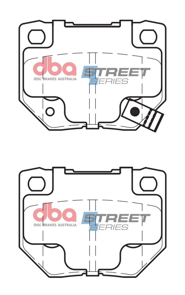 DB1220SS.jpg DBA Street Series Ceramic Rear Brake Pad Set 73.3 x 54.6 x 15.5mm for Nissan 300 ZX Z32 / Nissan 300ZX GZ32 & More