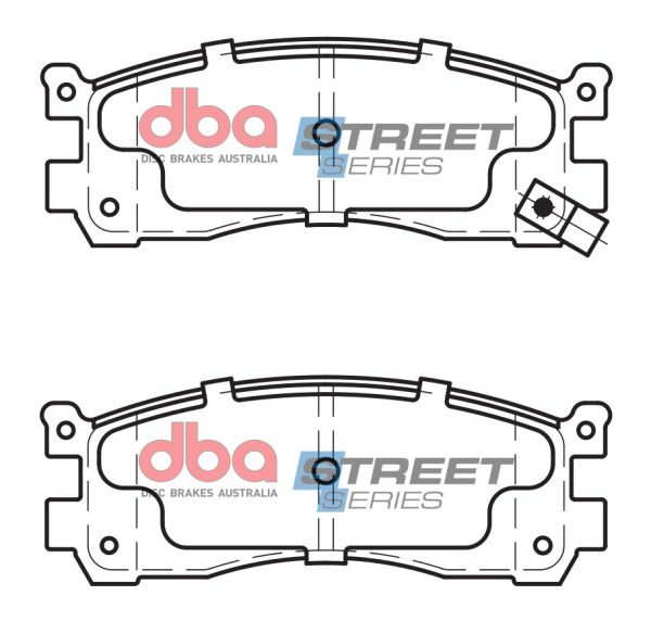 DB1222SS.jpg DBA Street Series Ceramic Rear Brake Pad Set 116.6 x 42.4 x 15.8mm for Mazda 929 HC / Mazda 929 HV & More