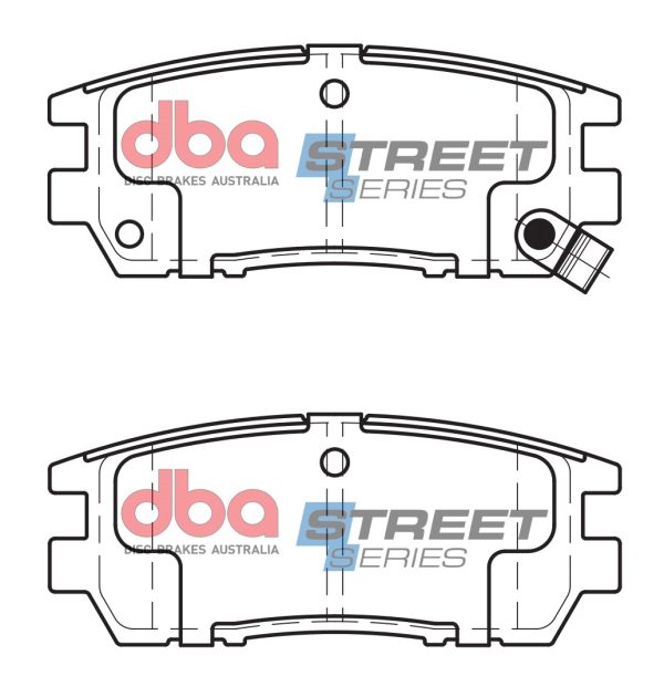 DBA Street Series Ceramic Rear Brake Pad Set 108.0 x 43.4 x 14.0mm for Mitsubishi Delica / Mitsubishi L 400 & More