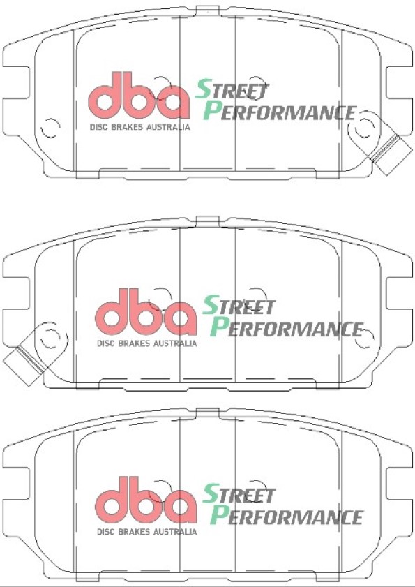DB1238SP.jpg DBA Street Performance Rear Brake Pad Set 107.6 x 45.6 x 15.3mm for Mitsubishi Chariot / Mitsubishi Galant & More