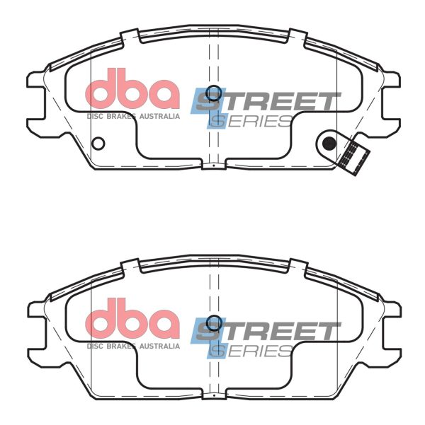 DBA Street Series Ceramic Front Brake Pad Set 127.3 x 49.5 x 14.6mm for Hyundai Accent / Hyundai Getz & More