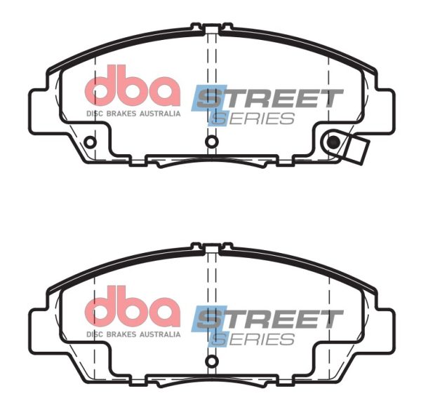 DBA Street Series Ceramic Front Brake Pad Set 137.8 x 54.1 x 18.1mm for Honda Accord / Honda Prelude BB / Rover 600