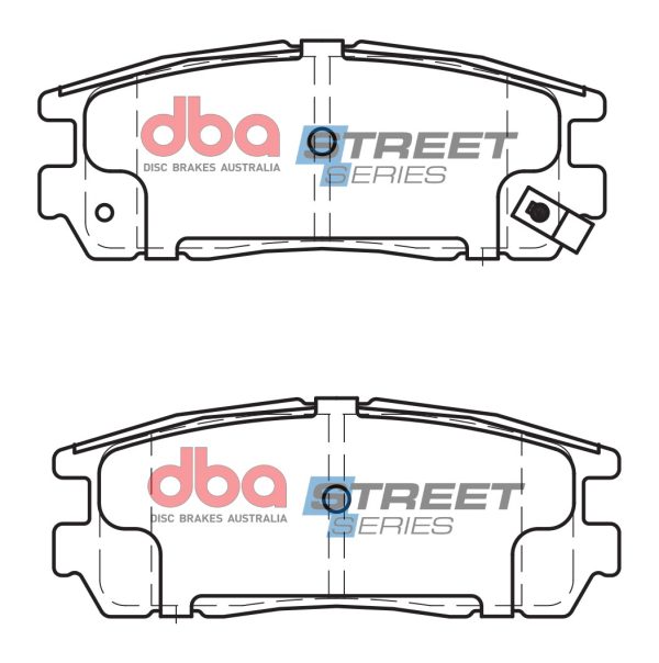 DBA Street Series Ceramic Rear Brake Pad Set 109.7 x 42.2 x 15.3mm for Holden (Aust/Nz) Rodeo R9 / Isuzu MU & More