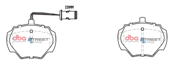DBA Street Series Ceramic Rear Brake Pad Set for Land Rover Discovery 1 / Land Rover Range Rover