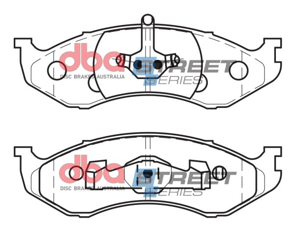 DBA Street Series Semi-Metallic Front Brake Pad Set 177.1 x 54.9 x 16.9mm for Jeep Cherokee / Jeep Grand Cherokee / Jeep Wrangler