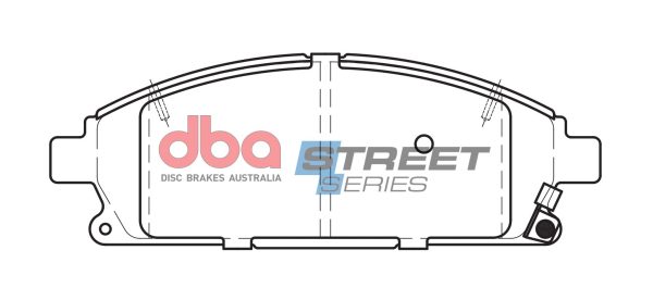 DBA Street Series Ceramic Front Brake Pad Set 158.9 x 55.9 x 15.8mm for Nissan Elgrand E50 / Nissan Elgrand E51 / Nissan X-Trail