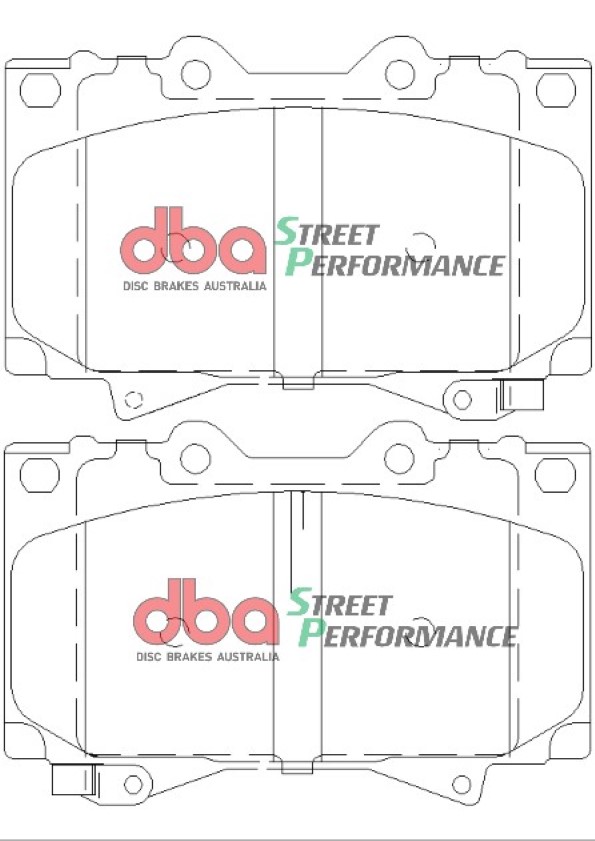 DBA Street Performance Front Brake Pad Set 119.3 x 78 x 17.4mm for Toyota Land Cruiser / Toyota Sequoia