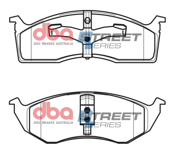 DBA Street Series Semi-Metallic Front Brake Pad Set 164.1, 164.0 x 54.0, 54.6 x 16.0mm for Chrysler Grand Voyager / Chrysler Neon / Chrysler Voyager