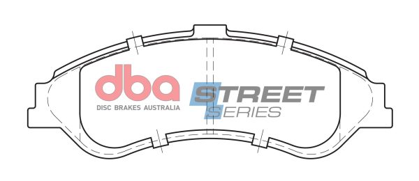 DBA Street Series Ceramic Front Brake Pad Set 169.0 x 61.8 x 15.9mm for Ford Fairmont AU / Ford Falcon AU / Ford Falcon AUII AUIII