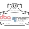 DBA Street Series Ceramic Rear Brake Pad Set 113.6 x 55.2 x 14.6mm for Ford Fairlane AU / Ford Fairlane BA & More