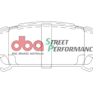 DBA Street Performance Rear Brake Pad Set 108.4 x 41.6 x 13.8mm for Subaru Forester / Subaru Impreza & More
