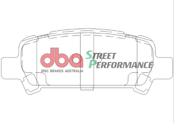 DBA Street Performance Rear Brake Pad Set 108.4 x 41.6 x 13.8mm for Subaru Forester / Subaru Impreza & More