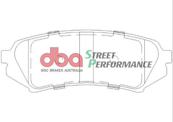 DBA Street Performance Rear Brake Pad Set 123.1 x 45.1 x 17.4mm for Toyota Land Cruiser