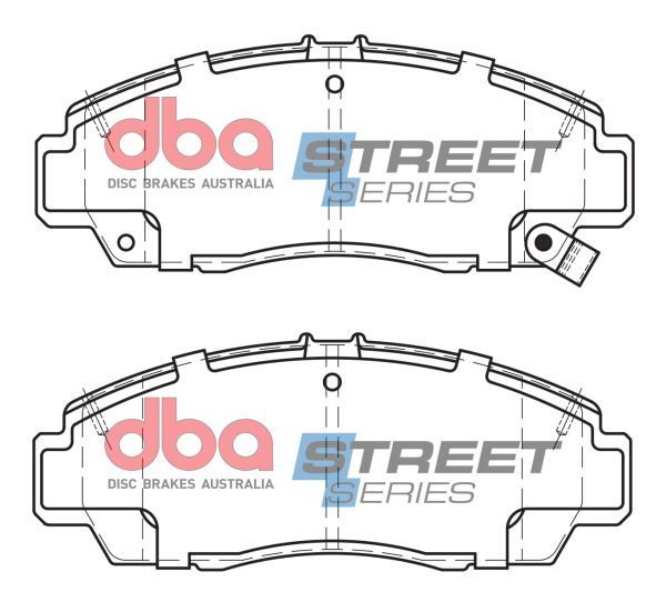 DBA Street Series Ceramic Front Brake Pad Set 148.9 x 58.7 x 17.0mm for Honda Accord / Honda Civic (7th Gen) EV1 & More