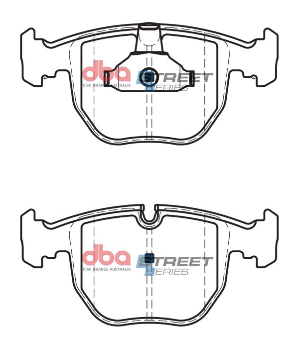 DBA Street Series Ceramic Front Brake Pad Set 156.5 x 73.5 x 18.0mm for BMW 5 Series (E39) 530 / BMW 5 Series (E39) 535 & More