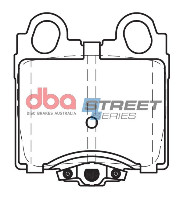 DB1416SS.jpg DBA Street Series Ceramic Rear Brake Pad Set 57.4 x 63.7 x 14.9mm for Lexus GS300 / Lexus GS430 & More