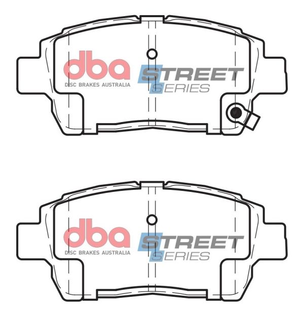 DBA Street Series Ceramic Front Brake Pad Set 116.4, 116.4 x 51.4, 54.5 x 15.9mm for Toyota Celica ZZT230 / Toyota MR2 (Mk3) & More