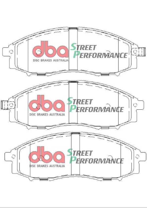 DBA Street Series X-Gold Drilled & Slotted Front Disc & Street Performance Pad Kit 295.6mm for Nissan NP300 D40