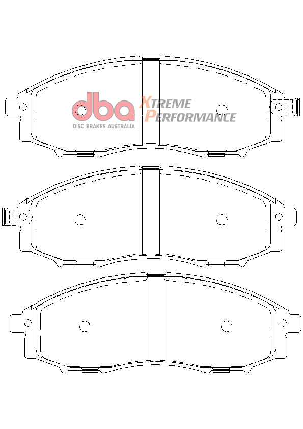 DBA Xtreme Performance Front Brake Pad Set for Nissan Navara D22 / Nissan NP300 D40