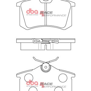 DBA Race Performance Rear Brake Pad Set 87.2 x 53.1 x 16mm for Audi A1 8X / Audi A1 GB & More