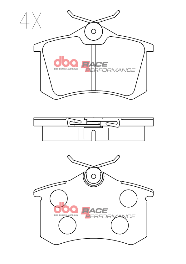 DB1449RP.jpg DBA Race Performance Rear Brake Pad Set 87.2 x 53.1 x 16mm for Audi A1 8X / Audi A1 GB & More