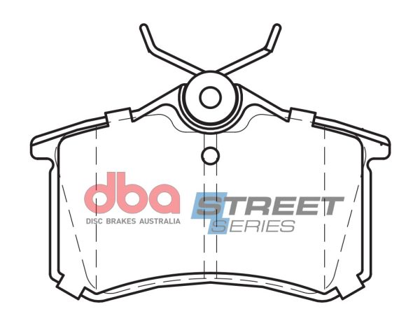 DBA Street Series Ceramic Rear Brake Pad Set 87.1 x 52.8 x 16.5mm for Audi A1 8X / Audi A1 GB & More