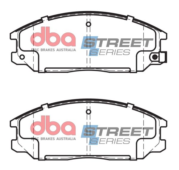 DBA Street Series Ceramic Front Brake Pad Set 149.0 x 58.0 x 15.8mm for Ssangyong Korando Sports Pick-up / Ssangyong Musso & More