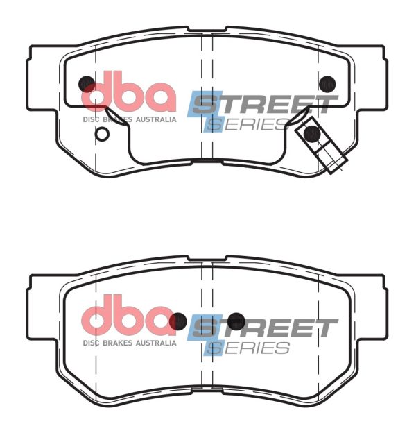 DBA Street Series Ceramic Rear Brake Pad Set 98.8 x 40.8 x 14.8mm for Hyundai Getz / Hyundai Grandeur & More