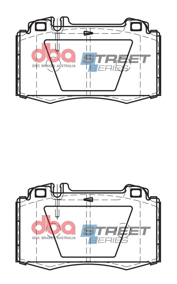 DBA Street Series Ceramic Front Brake Pad Set 117.9 x 71.3 x 15.7mm for Mercedes C-Class (W203) / Mercedes C-Class (W203) C30 TD AMG & More