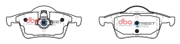 DBA Street Series Ceramic Rear Brake Pad Set 122.6, 123.7 x 53.7, 53.7 x 16.3mm for Volvo Cross Country / Volvo S60 (Mk1) & More