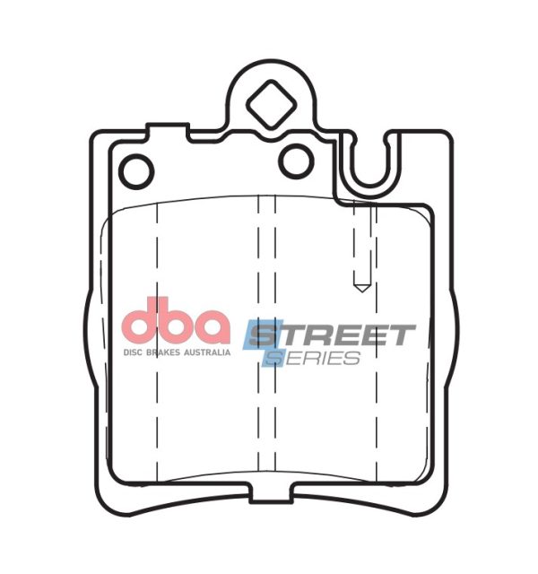 DBA Street Series Ceramic Rear Brake Pad Set 64.1 x 78.2 x 14.2mm for Mercedes C-Class (W203) / Mercedes C-Class (W203) C200 K & More
