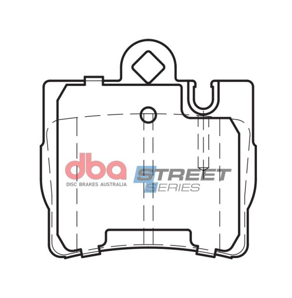 DB1458SS.jpg DBA Street Series Ceramic Rear Brake Pad Set 70.9 x 72.2 x 14.6mm for Mercedes CL-Class (C215) CL600 / Mercedes S-Class (W220) S280 & More