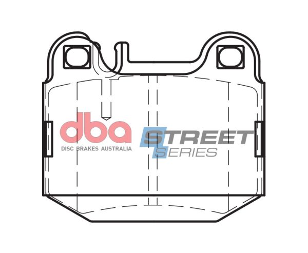 DBA Street Series Ceramic Rear Brake Pad Set for Maserati Quattroporte (M139) / Mercedes-Benz M-Class (W163) ML55 AMG