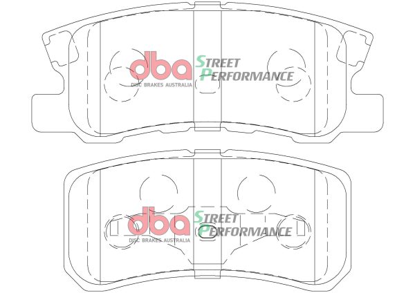 DBA Street Series X-Gold Drilled & Slotted Rear Disc & Street Performance Pad Kit 300 x 22mm for Mitsubishi Pajero & Shogun
