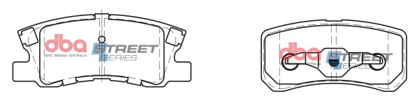 DB1464SS.jpg DBA Street Series Ceramic Rear Brake Pad Set 91.2 x 44.9 x 15.5mm for Chrysler Sebring / Citroen C-Crosser & More