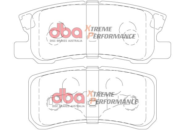 DBA Xtreme Performance Rear Brake Pad Set 111.5 x 44.9 x 15.3mm for Chrysler Sebring / Citroen C-Crosser & More