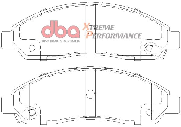 DBA Xtreme Performance Front Brake Pad Set 167.4 x 54 x 16.2mm for Holden (Aust/Nz) Rodeo RA / Isuzu D-Max / Isuzu Rodeo