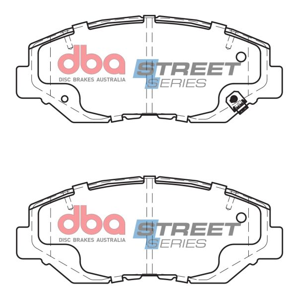 DBA Street Series Ceramic Front Brake Pad Set 141.7 x 56.6 x 16.6mm for Honda CR-V / Honda Element / Honda HR-V GH4
