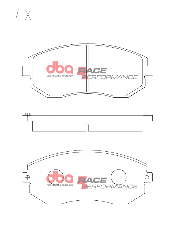 DBA Race Performance Front Brake Pad Set 137 x 56.8 x 16.8mm for Subaru BRZ / Subaru Forester & More
