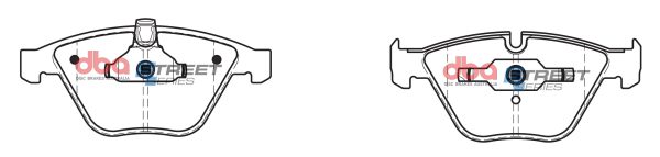 DB1498SS.jpg DBA Street Series Ceramic Front Brake Pad Set 155.2 x 68.2 x 19.0mm for BMW 1 Series (E82 1M Coupe) 1M / BMW 1 Series (E82 M Coupe) 135 & More