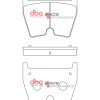 DBA Race Performance Front Brake Pad Set 95.3 x 74.3 x 14.7mm for Audi RS3 8V / Audi Q3 / Audi TTRS quattro 8S