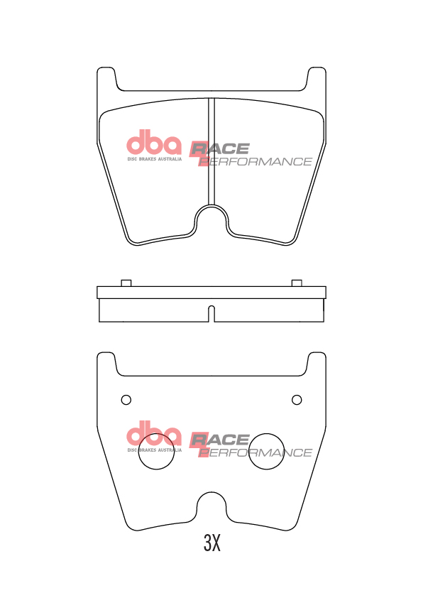 DBA Race Performance Front Brake Pad Set 95.3 x 74.3 x 14.7mm for Audi RS3 8V / Audi Q3 / Audi TTRS quattro 8S