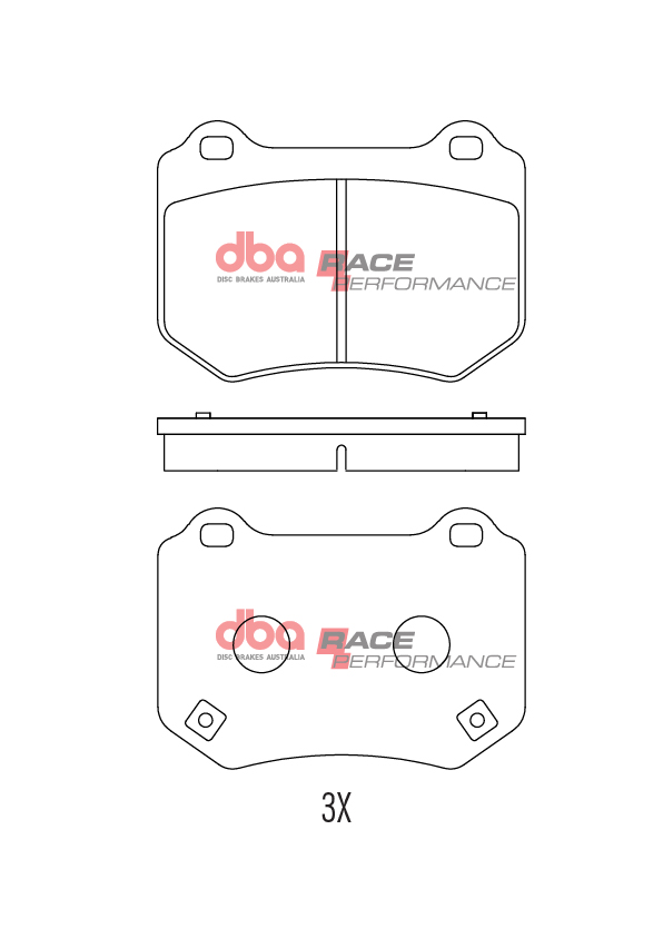DBA Race Performance Rear Brake Pad Set for Subaru WRX STi