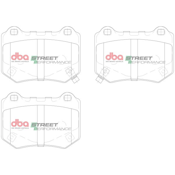 DBA Street Performance Rear Brake Pad Set for Subaru WRX STi