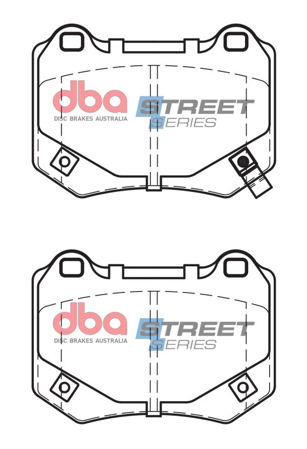DBA Street Series Ceramic Rear Brake Pad Set for Subaru WRX STi