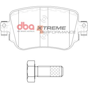 DBA 4000 Series T3 Slotted Rear Disc & Xtreme Performance Pad Kit 272mm for Audi A1 GB / Volkswagen Polo (AW)