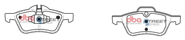 DB1500SS.jpg DBA Street Series Ceramic Front Brake Pad Set 140.5, 140.5 x 58.8, 59.8 x 17.1mm